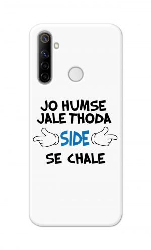 For Realme Narzo 10 Printed Mobile Case Back Cover Pouch (Jo Humse Jale Thoda Side Se Chale)