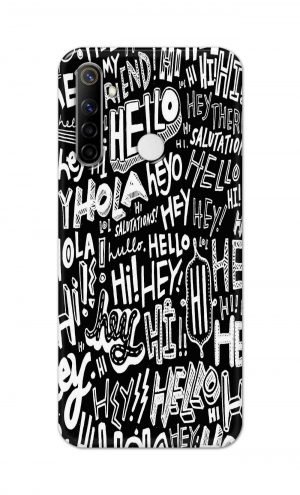 For Realme Narzo 10 Printed Mobile Case Back Cover Pouch (Black And White Graffiti)