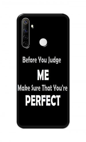 For Realme Narzo 10 Printed Mobile Case Back Cover Pouch (Before You Judge Me)