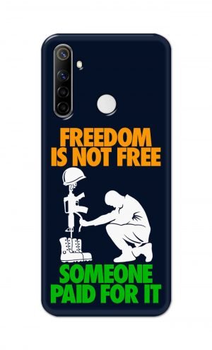 For Realme Narzo 10 Printed Mobile Case Back Cover Pouch (Freedom Is Not Free)