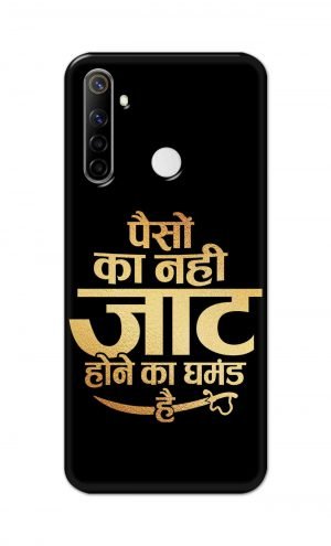 For Realme Narzo 10 Printed Mobile Case Back Cover Pouch (Paison Ka Nahi Jaat Hone Ka Ghamand Hai)