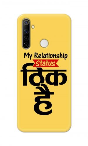 For Realme Narzo 10 Printed Mobile Case Back Cover Pouch (My Relationship Status)