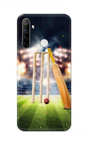 For Realme Narzo 10 Printed Mobile Case Back Cover Pouch (Cricket Bat Ball)