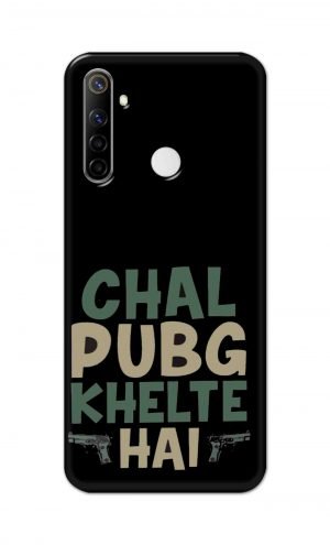 For Realme Narzo 10 Printed Mobile Case Back Cover Pouch (Pubg Khelte Hain)