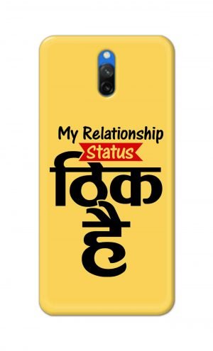 For Xiaomi Mi Redmi 8A Dual Printed Mobile Case Back Cover Pouch (My Relationship Status)