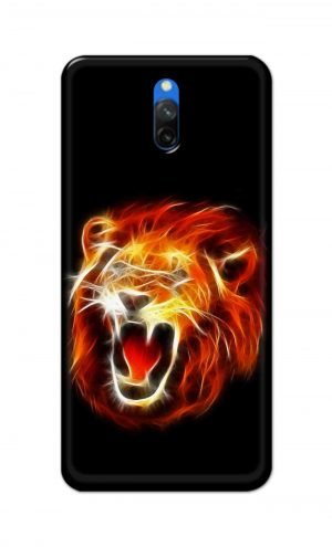 For Xiaomi Mi Redmi 8A Dual Printed Mobile Case Back Cover Pouch (Lion Fire)
