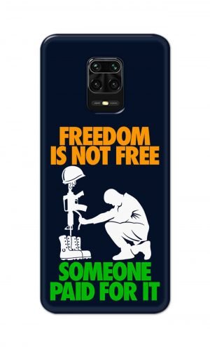 For Poco M2 Pro Printed Mobile Case Back Cover Pouch (Freedom Is Not Free)