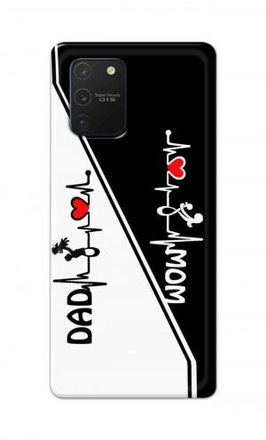 For Samsung Galaxy Note 10 Lite Printed Mobile Case Back Cover Pouch (Mom Dad)