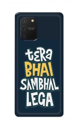 For Samsung Galaxy Note 10 Lite Printed Mobile Case Back Cover Pouch (Tera Bhai Sambhal Lega)