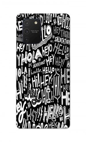 For Samsung Galaxy Note 10 Lite Printed Mobile Case Back Cover Pouch (Black And White Graffiti)