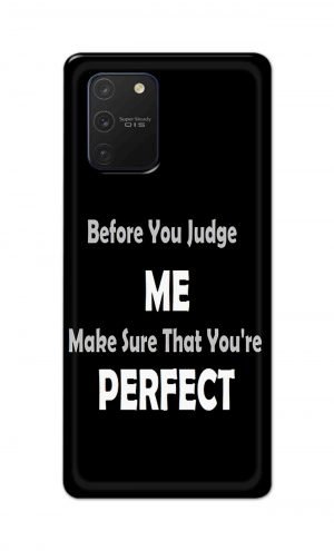 For Samsung Galaxy Note 10 Lite Printed Mobile Case Back Cover Pouch (Before You Judge Me)