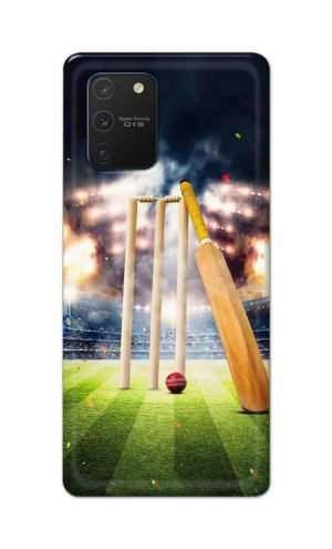 For Samsung Galaxy Note 10 Lite Printed Mobile Case Back Cover Pouch (Cricket Bat Ball)