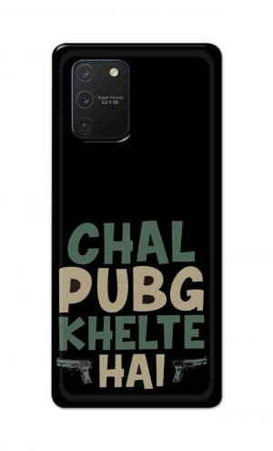 For Samsung Galaxy Note 10 Lite Printed Mobile Case Back Cover Pouch (Pubg Khelte Hain)