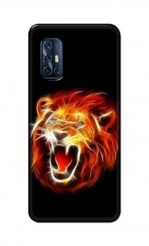 For Vivo V17 Printed Mobile Case Back Cover Pouch (Lion Fire)