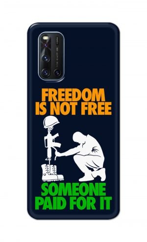 For Vivo V19 Printed Mobile Case Back Cover Pouch (Freedom Is Not Free)