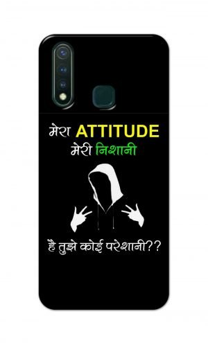 For Vivo Y19 Printed Mobile Case Back Cover Pouch (Mera Attitude Meri Nishani)