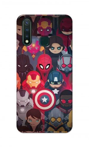 For Vivo Y19 Printed Mobile Case Back Cover Pouch (All Super Heros)