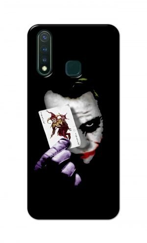 For Vivo Y19 Printed Mobile Case Back Cover Pouch (Joker Card In Hand)