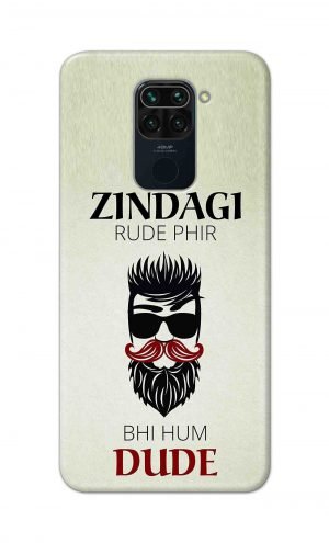 For Xiaomi Mi Redmi Note 9 Printed Mobile Case Back Cover Pouch (Jindagi Rude Fir Bhi Hum Dude)