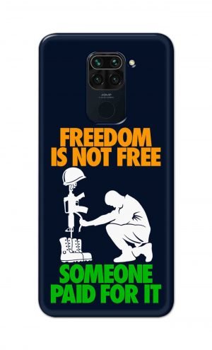 For Xiaomi Mi Redmi Note 9 Printed Mobile Case Back Cover Pouch (Freedom Is Not Free)
