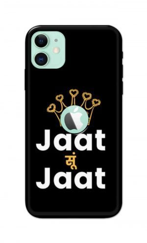 For Apple iPhone 11 Logo Cut Printed Mobile Case Back Cover Pouch (Jaat Su Jaat)