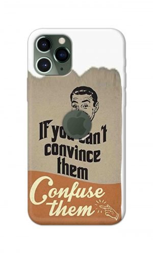 For Apple iPhone 11 Pro Logo Cut Printed Mobile Case Back Cover Pouch (If You cant Convince Them)