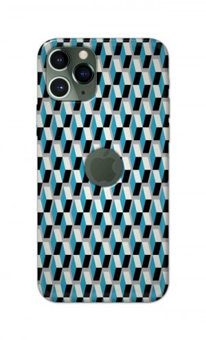 For Apple iPhone 11 Pro Logo Cut Printed Mobile Case Back Cover Pouch (Diamonds Pattern)
