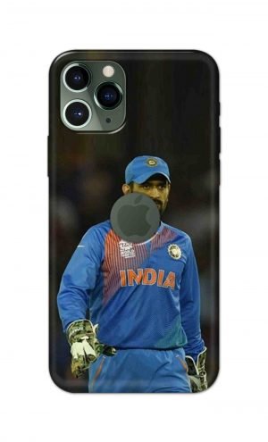 For Apple iPhone 11 Pro Logo Cut Printed Mobile Case Back Cover Pouch (Mahendra Singh Dhoni)